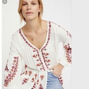 Free People Arianna Embroidered Tunic
